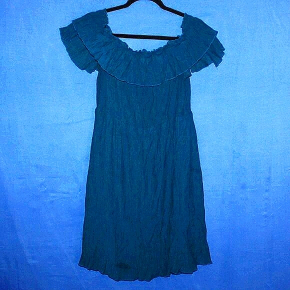 SHEIN Off Shoulder Ruffle Dress Large - Picture 3 of 5